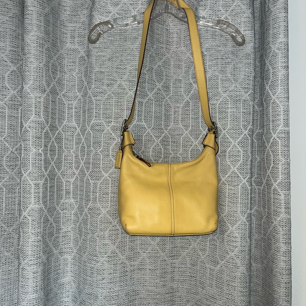 Yellow Leather Shoulder Bag